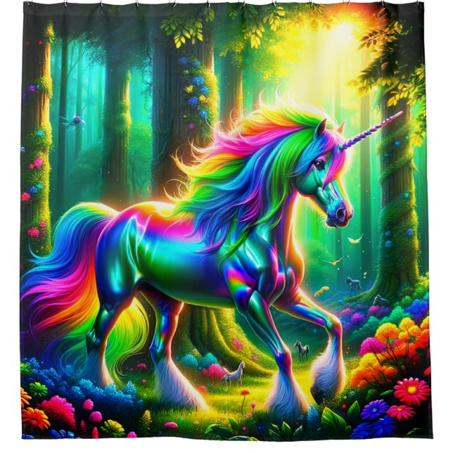 Cortina Para Box Rainbow Unicorn (Frente)