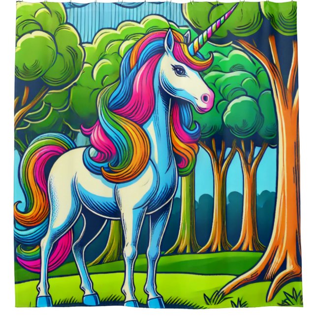 Cortina Para Box Rainbow Unicorn (Frente)