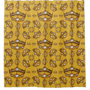 Cortina Para Box Rainha do ouro Dourado das tiaras da coroa dos