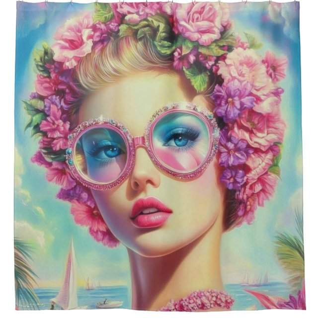 Cortina Para Box Rainha Tropical Glamor (Frente)