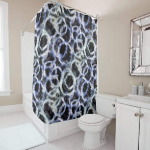 Cortina Para Box reciclado indigo shibori :