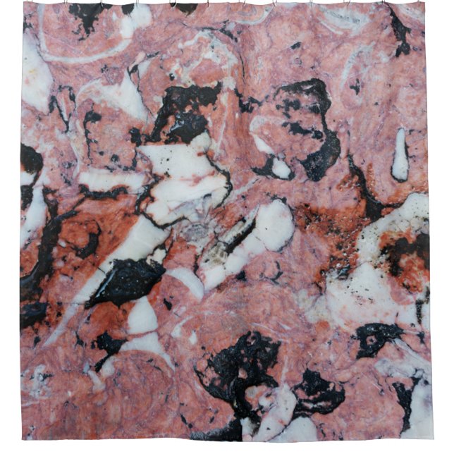Cortina Para Box Red and Black Brecciated Marble Stone Texture with (Frente)