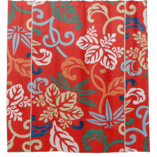 Cortina Para Box Red Hawaiian Japan Kimono