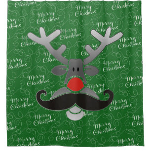 Cortina Para Box Red Nosed Rudolph com bigode + sua ideia