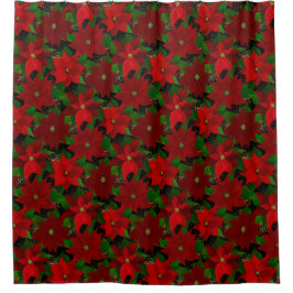 Cortina Para Box Red Poinsettias Natal