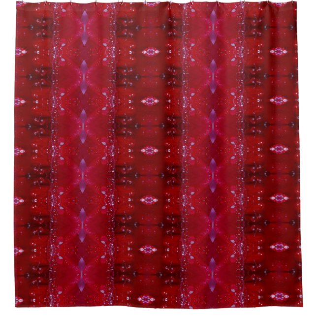 Cortina Para Box Red Snapdragon Ikat também (Frente)