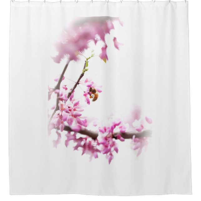 Cortina Para Box Redbud & honeybee no Springtime (Frente)