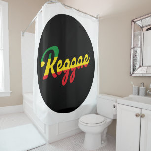 Cortina Para Box Reggae Música com cores de sinalizador reggae