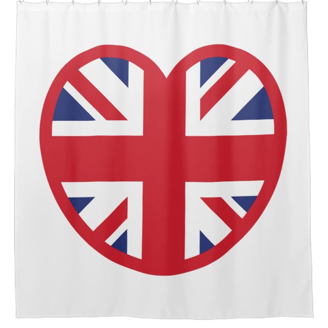 Cortina Para Box Reino Unido Union Jack Flag Heart (Frente)