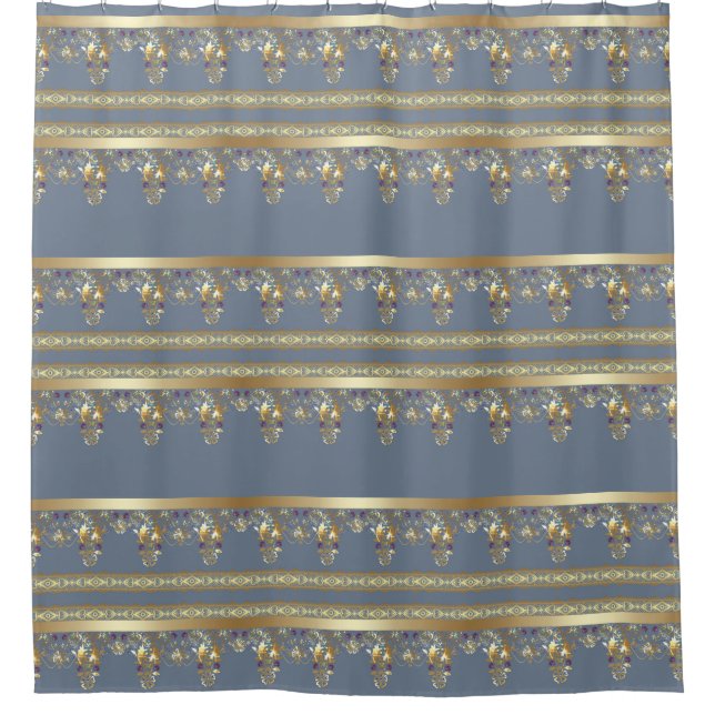 Cortina Para Box rendas Douradas (Frente)