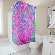 Resfriar Arte Arty Rosa Azul e Roxo Flor de Dahlia