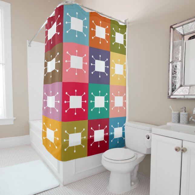 Cortina Para Box Retângulos Atômicos (In Situ)