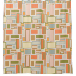 Cortina Para Box Retângulos de Boho