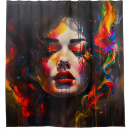 Cortina Para Box Retrato Surreal Negrito