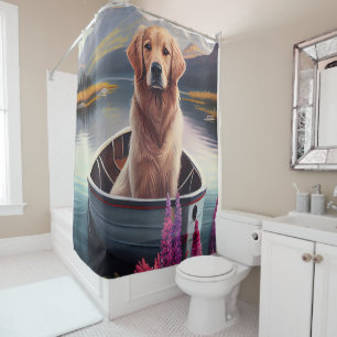 Cortina Para Box Retriever de ouro em um remo: Uma aventura cênica