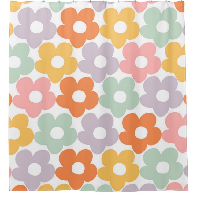 Cortina Para Box Retro Daisy Pattern Dream #1 #decor #art  (Frente)