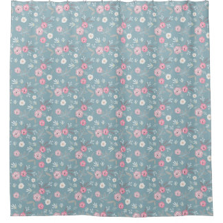 Cortina Para Box Retro floral pattern.