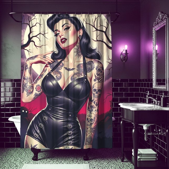Cortina Para Box Retro Gothic Girl (Criador carregado)