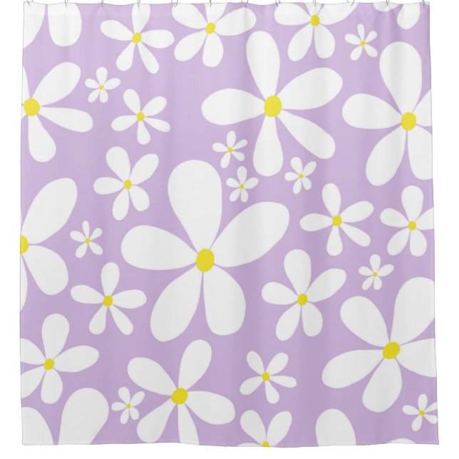 Cortina Para Box Retro Primavera Daisies #1 #decor #art (Frente)