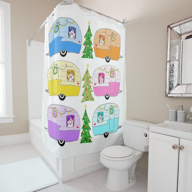 Cortina Para Box Retro RV Motorhome Camper Natal do Natal (In Situ)