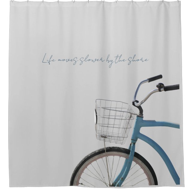 Cortina Para Box Rhode Island Coastal Cruiser Bike Shower Curtain (Frente)
