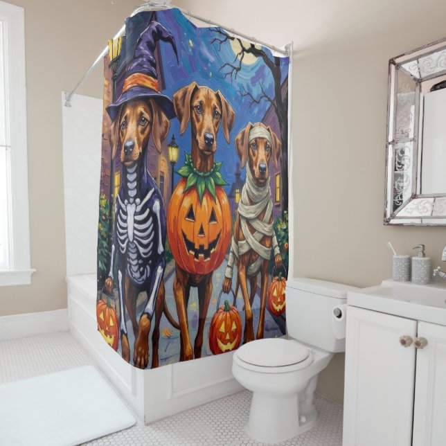 Cortina Para Box Rhodesian Ridgeback em Fantasias de Halloween (In Situ)