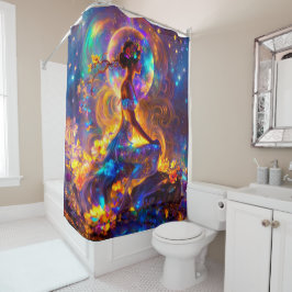 Cortina Para Box Rideau de bain Déesse Intérieure rainbow stars