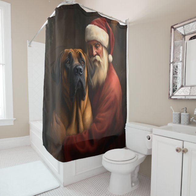 Cortina Para Box Ridgeback Santa Claus Natal Festivo (In Situ)