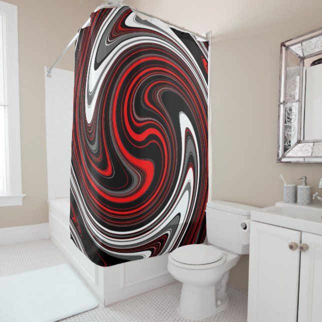 Cortina Para Box Rodovalho Vermelho Preto (In Situ)