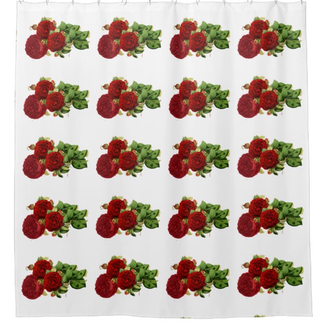 Cortina Para Box Romance de Rosas (Frente)