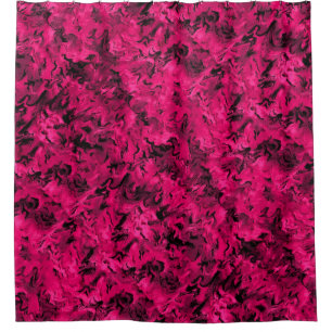 Cortina Para Box Rosa abstrato retro Funky de Posie do rosa da