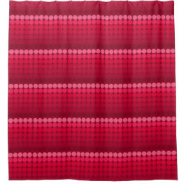 Cortina Para Box Rosa ao vermelho Meados do século círculos pontos