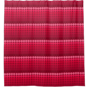 Cortina Para Box Rosa ao vermelho Meados do século círculos pontos