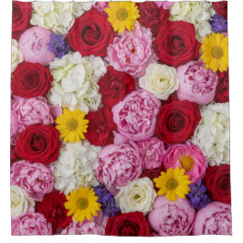 Cortina Para Box Rosa de Veludo e Felicidade de Peônia