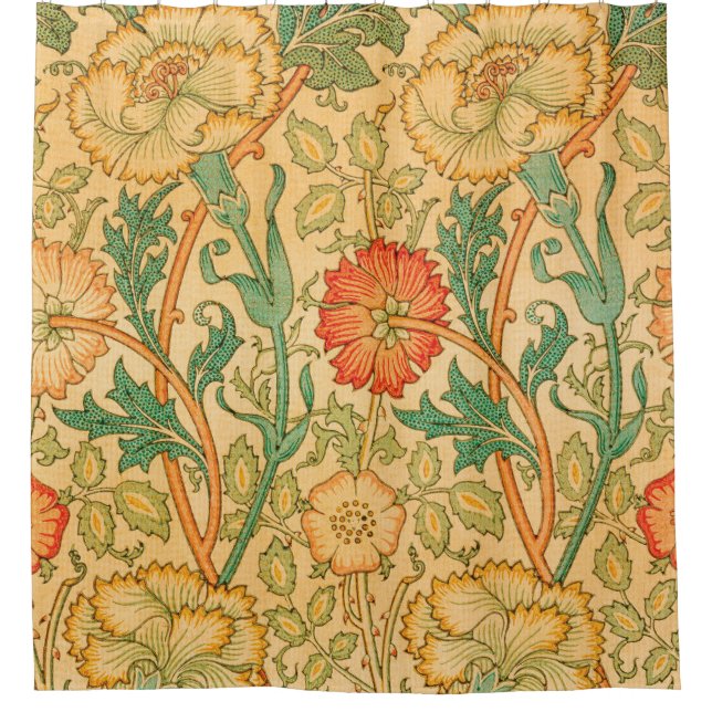 Cortina Para Box Rosa e Rosa por William Morris (Frente)