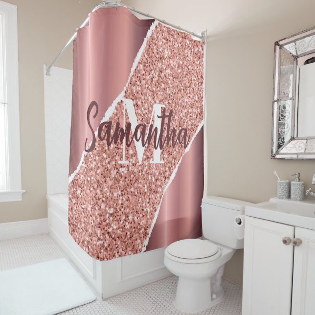 Cortina Para Box Rosa Gold Foil Glitter (In Situ)