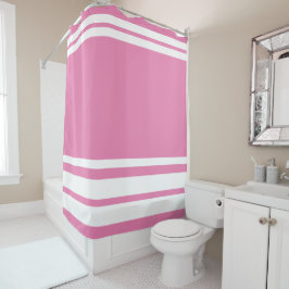 Cortina Para Box Rosa: Linhas Modernas em Branco