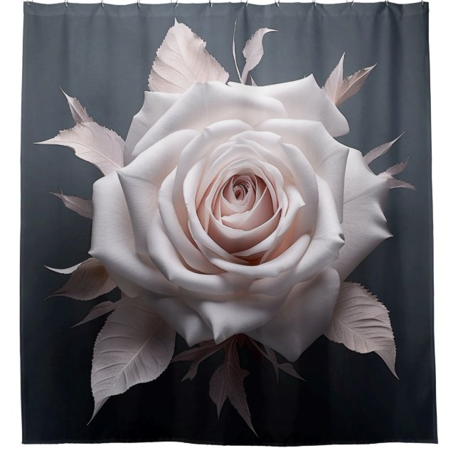 Cortina Para Box Rosa rosa rosa sobre fundo escuro (Frente)