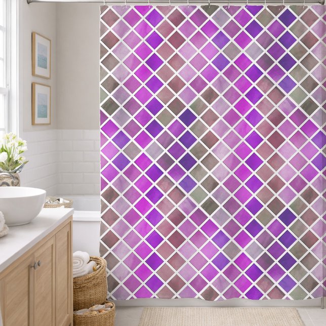 Cortina Para Box Rosa Roxo Laranja Verde Mosaico (Criador carregado)