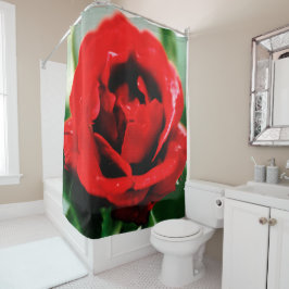 Cortina Para Box Rosa vermelha Love