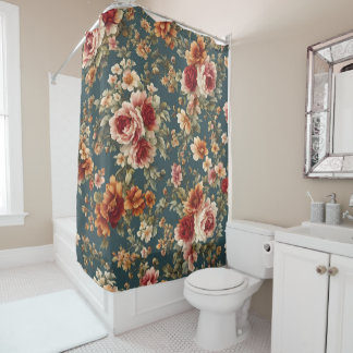 Cortina Para Box Rosas românticas refinados e flores lindas