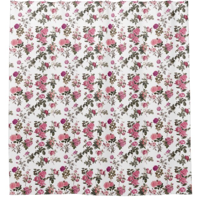 Cortina Para Box Rosas Rosadas Antigas (Frente)