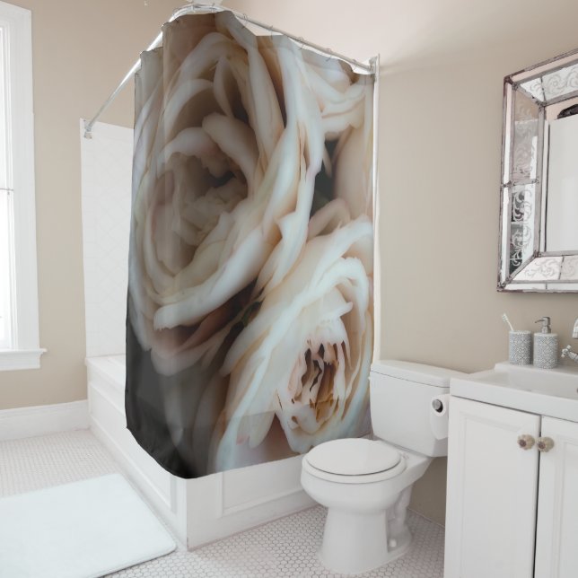 Cortina Para Box Rosas Suaves Moody Pink Elegante Mínimo Shabby-Chi (In Situ)