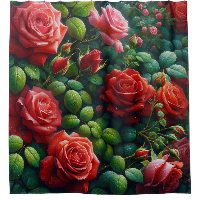 Cortina Para Box "Rosas vermelhas velhas" (Frente)