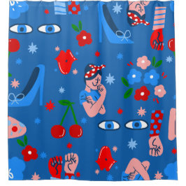 Cortina Para Box rosie a rebitadeira rockabilly caprichoso