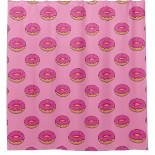 Cortina Para Box Rosquinha de Morango com Cartoon de Sprinkles