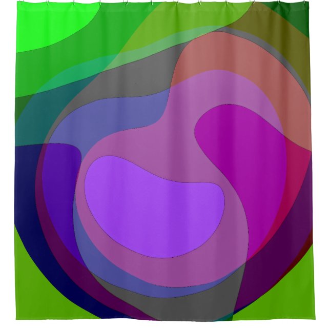 Cortina Para Box Roxo E Verde 403 (Frente)