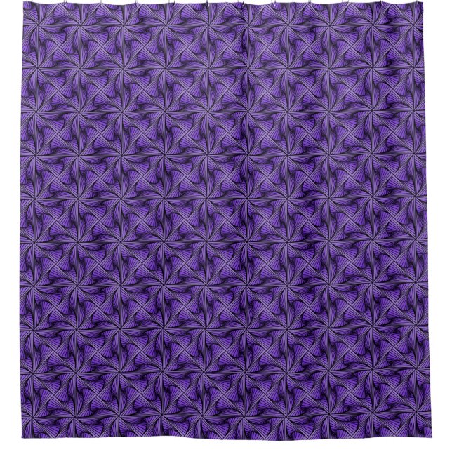 Cortina Para Box Roxo Espiral 3D Geométrico (Frente)