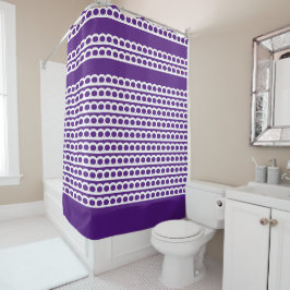 Cortina Para Box Roxo Real e branco Ondas de bolha modernas