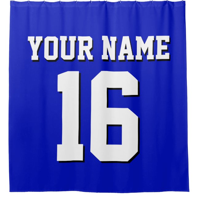Cortina Para Box Royal Blue White Sports Jersey Team (Frente)
